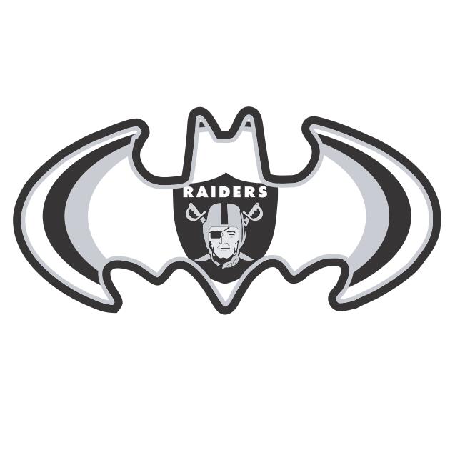 Oakland Raiders Batman Logo iron on transfers